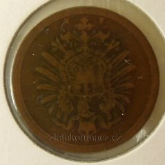 Německo - 1 Reich Pfennig 1875 A