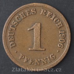 Německo - 1 Reich Pfennig 1906 F