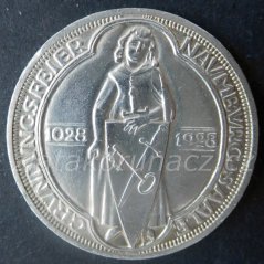Německo - Výmar - 3 marka 1928 A- Naumburg