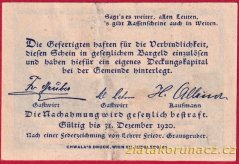 Weiten - 20 haléřů - 1920