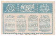 Los - 6 Kč - 13. Československá třídní loterie - r.1925