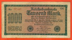 Německo - 1000 mark 15.9.1922 - série Ka-OE