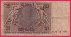 Německo - 20 Reichsmark 22.1.1929 - série O-L- 8 m.č.