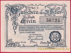 Grein - 20 haléřů - 1920