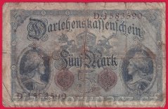 Německo - 5 mark 5.8.1914 - série D