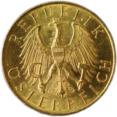 Zlatá mince Rakousko - 25 Shilling 1928