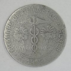 Alžír - 10 centimes 1919 - městská ražba Chambre de Commerce