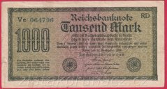 Německo - 1000 mark 15.9.1922 - série Ve-RD