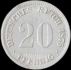 20 pfennig 1875 D