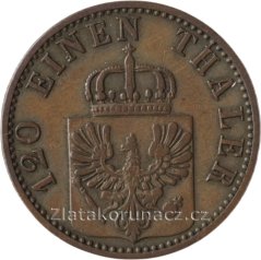 Prusko - 3 pfenninge 1868 A