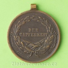 Medaile Za statečnost F. J. I. bronzová medaile