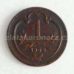 1 haléř F.J.I.-1909