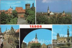 Tábor - radnice s kašnou, opevnění