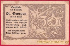 St. Georgen - 50 haléřů - 1920