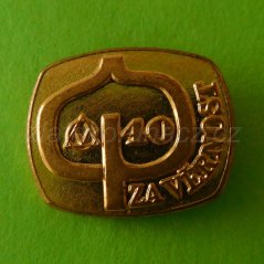 Za věrnost 40 let - miniatura - zlatý