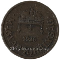Maďarsko - 1 fillér 1926 BP