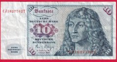 Německo - Západní - 10 Mark 1980 CJ