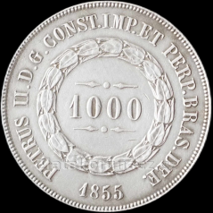 Brazílie - 1000 reis 1855