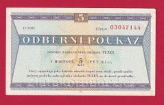 5 Tkčs - Tuzexová poukázka 1982/ IV