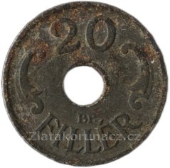 Maďarsko - 20 fillér 1943 BP