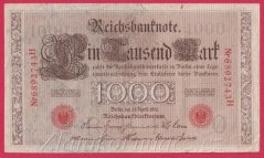 Německo - 1000 mark 21.4.1910 - série H-O-červená