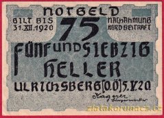 Ulrichsberg - 75 haléřů - 1920