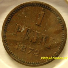 Finsko - 1 penni 1872