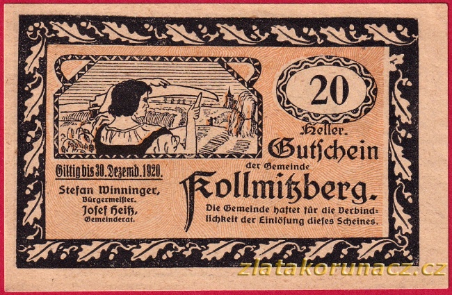 Kollmitzberg - 20 haléřů - 1920