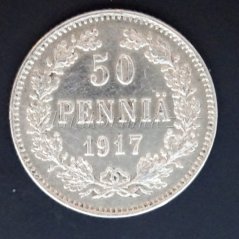 Finsko - 50 pennia 1917 S