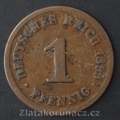 Německo - 1 Reich Pfennig 1899 D