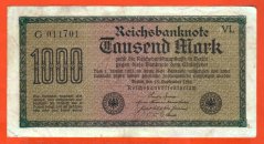 Německo - 1000 mark 15.9.1922 - série G-VL