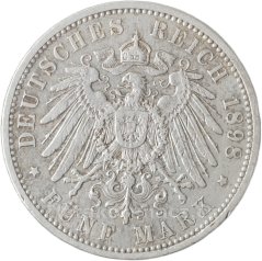 Německo - Prusko - 5 marka 1898 A