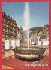 Karlovy Vary - pramen Vřídlo - teplota 72st. C