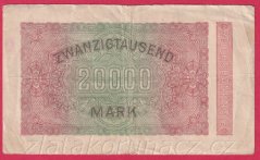 Německo - 20.000 mark 20.2.1923 - série A-BX - 6 m.č.