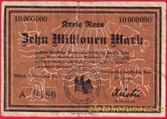 Wesel - 10 miliónů marek - 1923