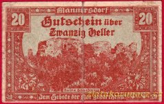 Mannersdorf - 20 haléřů - 1920