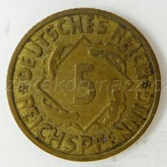 Německo - 5 Reichspfennig 1935 J