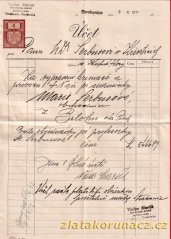 Rakousko - účet - pohřební ústav - 1912