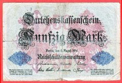 Německo - 50 mark 5.8.1914 - série F