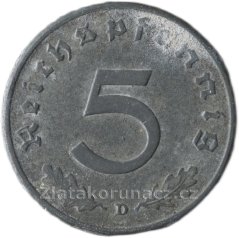 Německo - 5 Reichspfennig 1942 D