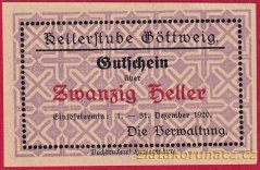 Göttweig - 20 haléřů - 1920