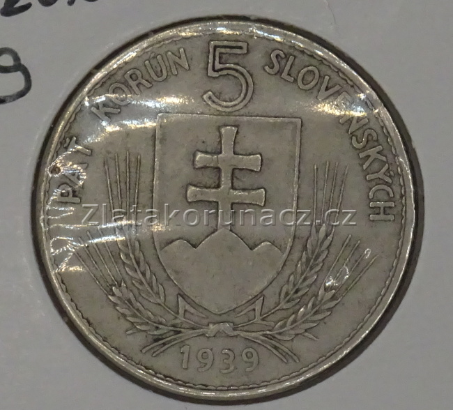 5 koruna 1939 - varianta