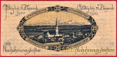 Schwanenstadt - 20 haléřů - 1920