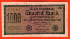 Německo - 1000 mark 15.9.1922 - série O-GB