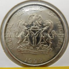 Nigérie - 1 naira 1993