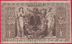 Německo - 1000 mark 21.4.1910 - série E-H-zelená