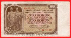 100 Kčs 1953 BN - ruský číslovač