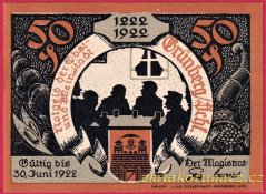 Grünberg - 50 pfennig - 1922 - čarodějnický proces