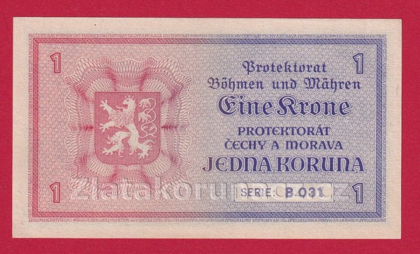 1 koruna 1940 B 031