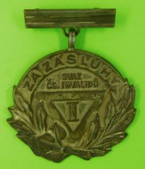 Za zásluhy - Svaz invalidů I.stupeň